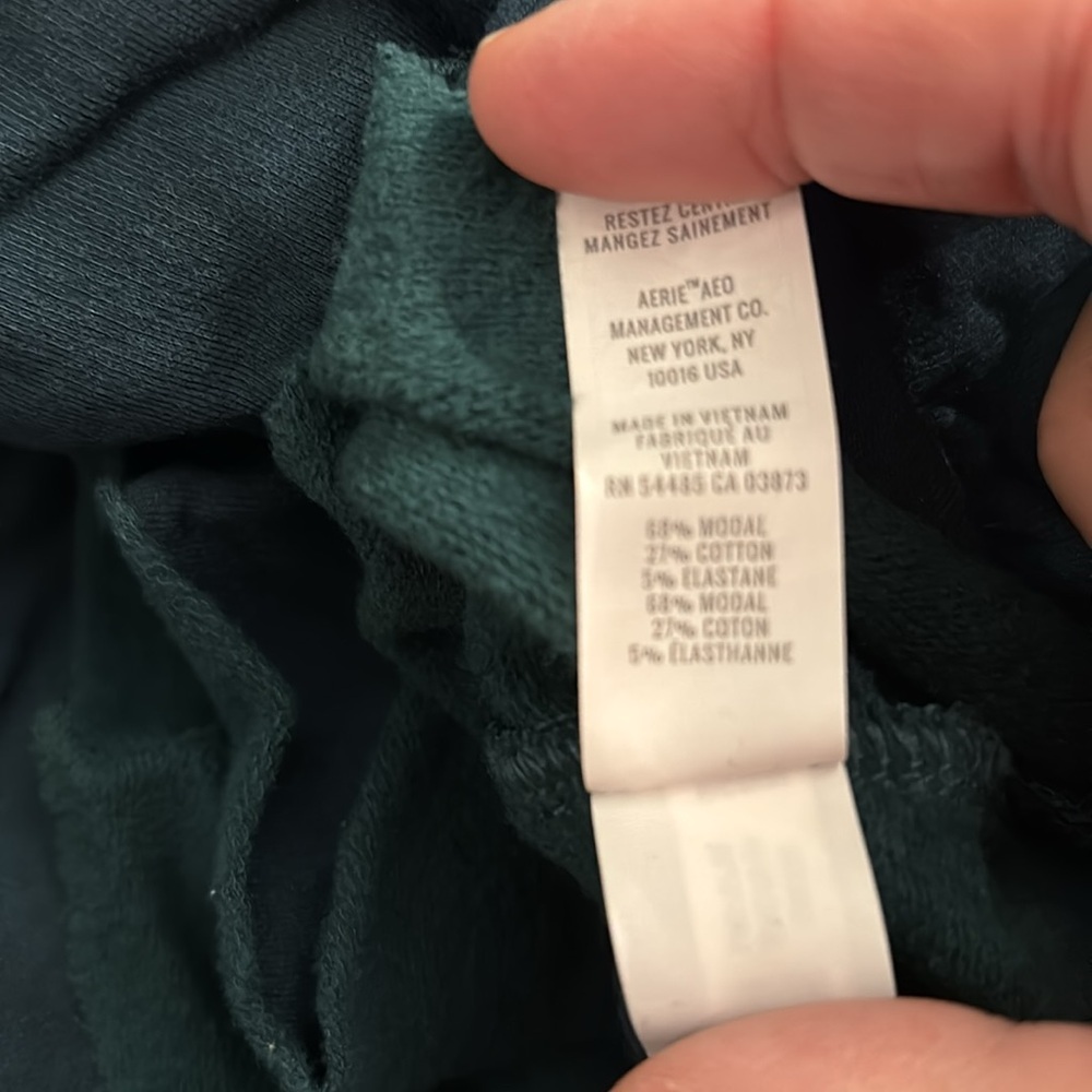 Offline by Aerie Dark Green Fleece Mock Neck Sweater - Picture 6 of 6